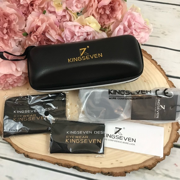 KINGSEVEN Vintage Gray Polarized Aviator Sunglasses - Picture 13 of 16